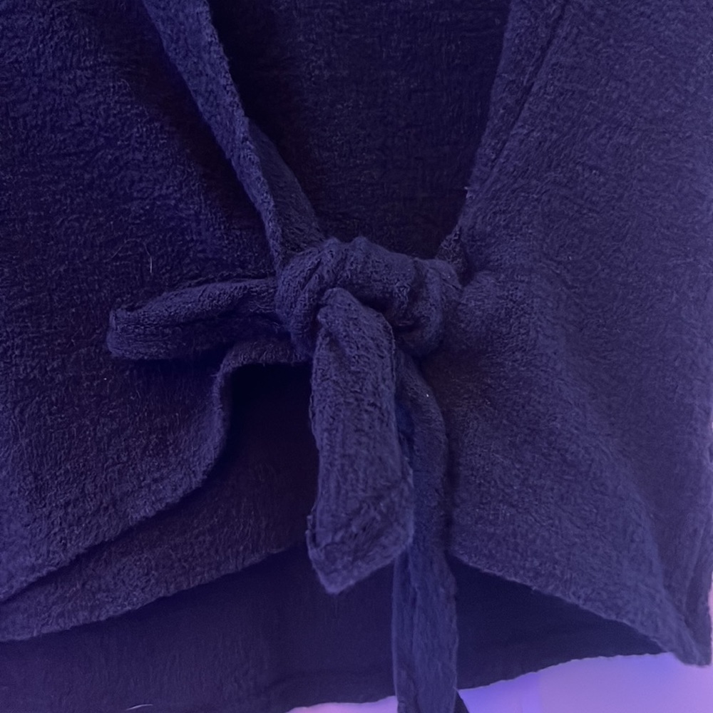 Madewell Texture & Thread Wrap-Tie Top - Picture 4 of 7